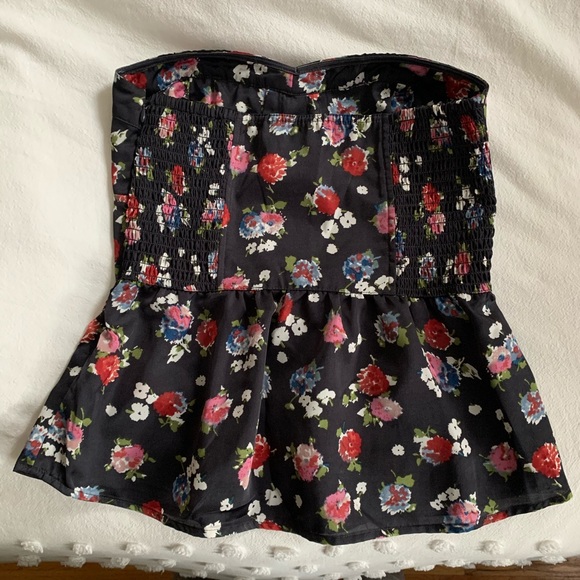 AE Floral Peplum Strapless Tank - Picture 2 of 5